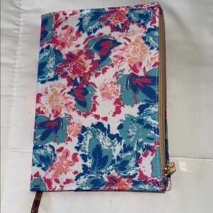Floral Canvas Notebook with Zipper pencil/ pen pocket. 6 X 9